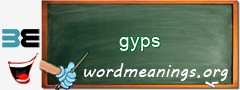 WordMeaning blackboard for gyps